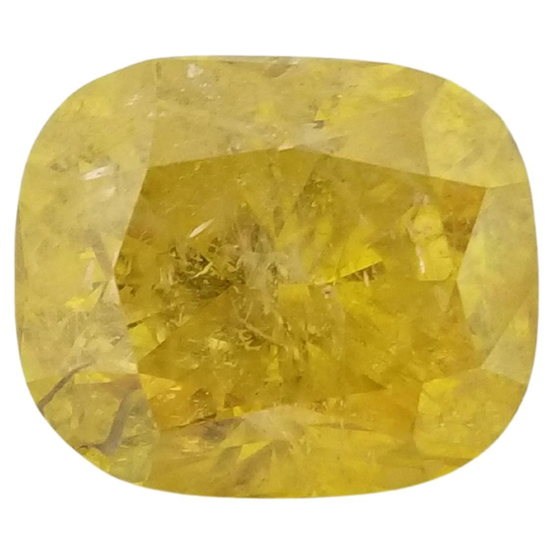 GIA 10,07 Karat natürlicher gelber Diamant in Kissenform im Kissenschliff