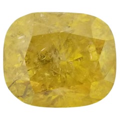 GIA Diamant jaune naturel de 10,07 carats en forme de coussin
