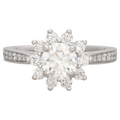 Bague en or blanc avec diamant GIA 1,00ct G/VS2