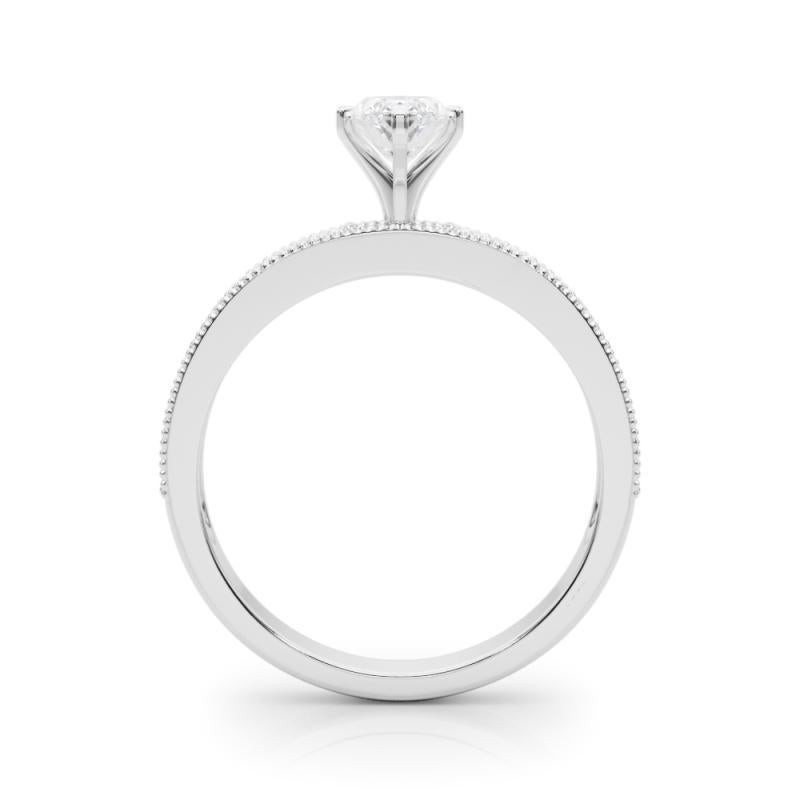 GIA 1,01 Karat Marquise Vintage Milgrain Kanal  Diamantring (Marquiseschliff) im Angebot