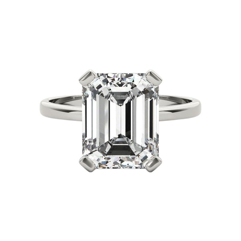 GIA 1,01 Carati Smeraldo Solitario a 4 Punte  Anello con diamante in vendita