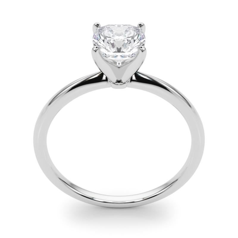 GIA 1.01ct Cushion Slim Band Prong Set Solitaire  Bague en diamant Pour femmes en vente