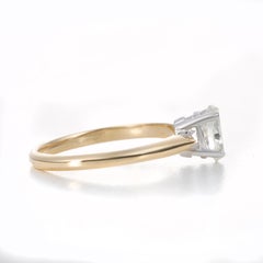 Anello solitario in oro giallo 18 carati con diamante ovale GIA da 1,01 carati, colore K, purezza VS2