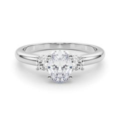 GIA 1,01ct Oval de 3 Piedras Pasado, Presente y Futuro  Anillo de diamantes