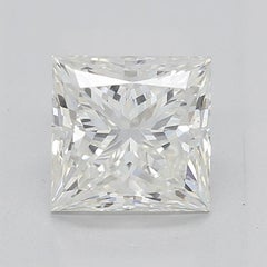 GIA 1.01ct Princess Halo Split Shank Double Band 18K White Gold Diamond Ring