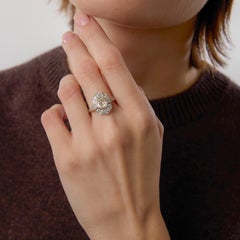 GIA 1.02 carat old mine cut diamond platinum engagement ring