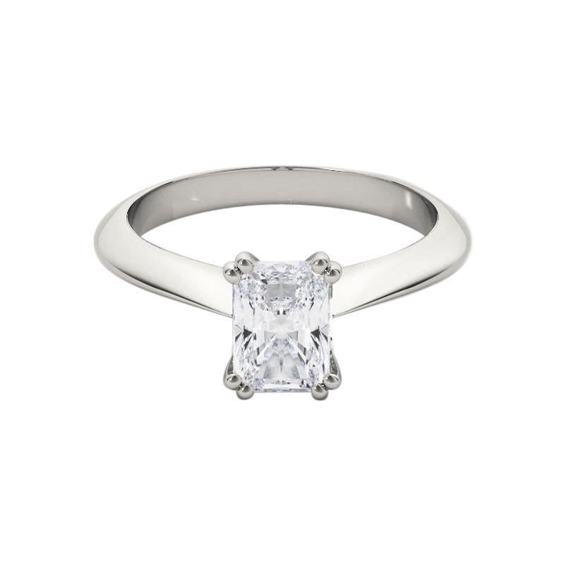 GIA 1,02 Karat Radiant Solitär Tulip Cathedral  Diamantring
