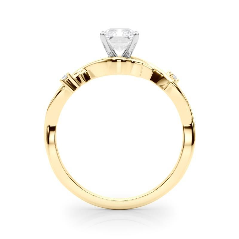 GIA 1.02 Carat Radiant Vine Band Nature Inspired 18K Yellow Gold Diamond Ring Neuf - En vente à New York, NY