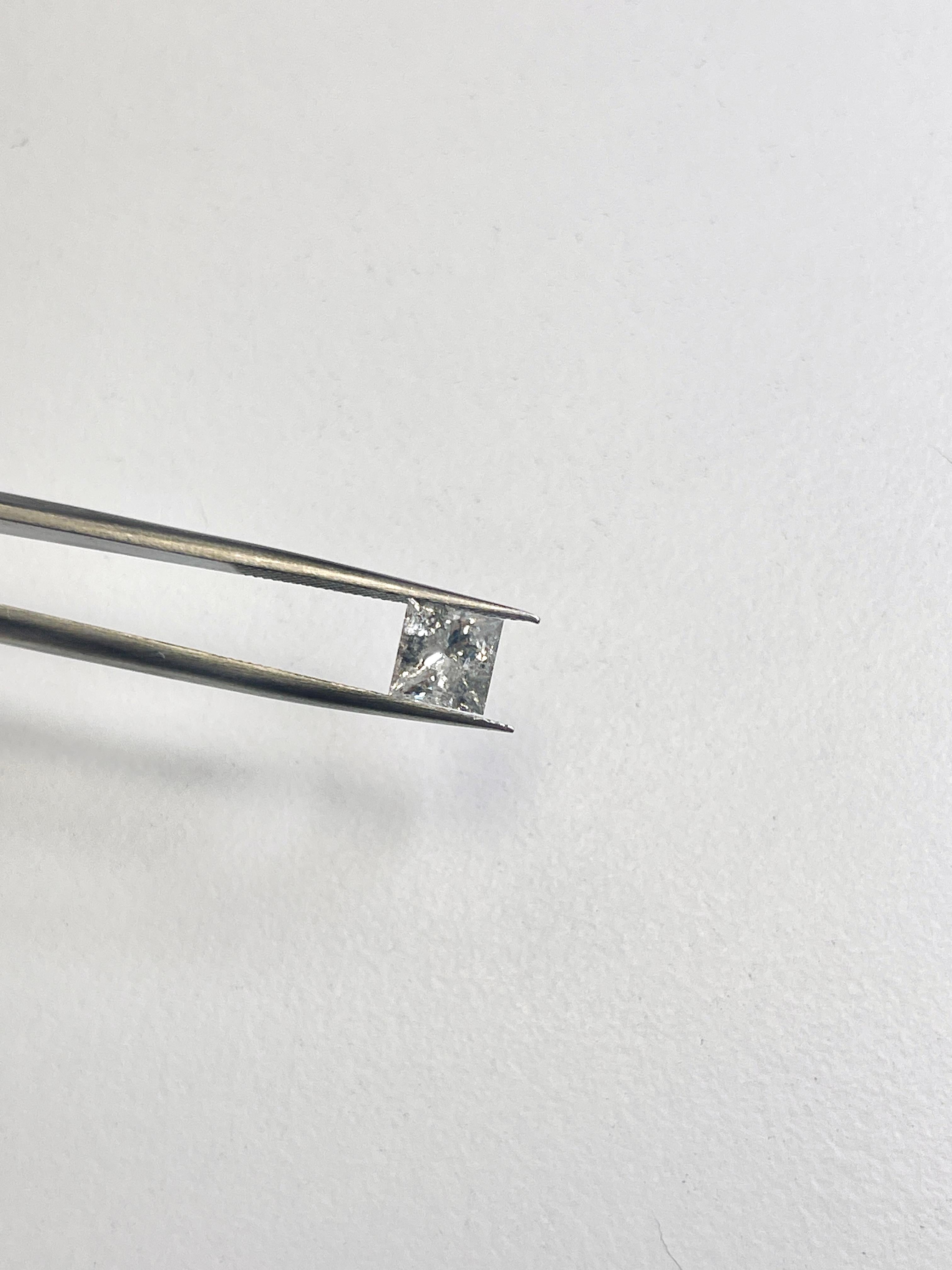 Women's HOLIDAY SALE GIA 1.03 Carat Fancy Light Gray Princess Cut Natural Loose Diamond For Sale