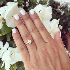 Bague en platine française sur mesure H/VS2 de 1,04 carat, certifiée GIA