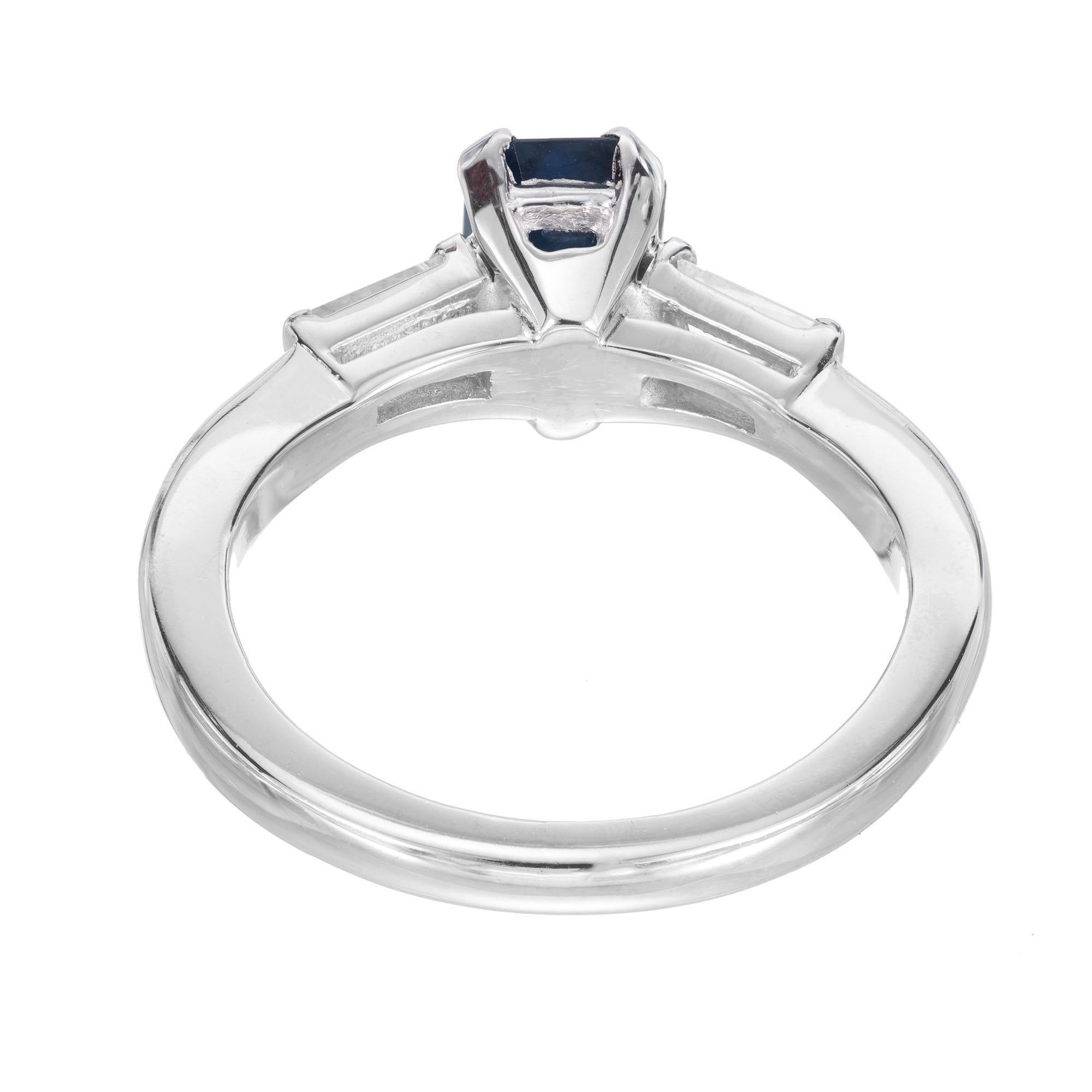dark blue engagement ring