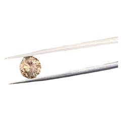 Bague en or jaune 14 carats GIA 1.05 carat Natural Fancy Dark Brown Round Diamond Ring