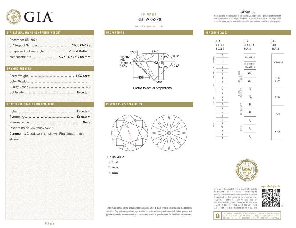 Contemporary GIA 1.06ct Round Solitaire Entwined Prong Trellis Yellow Gold Diamond Ring For Sale