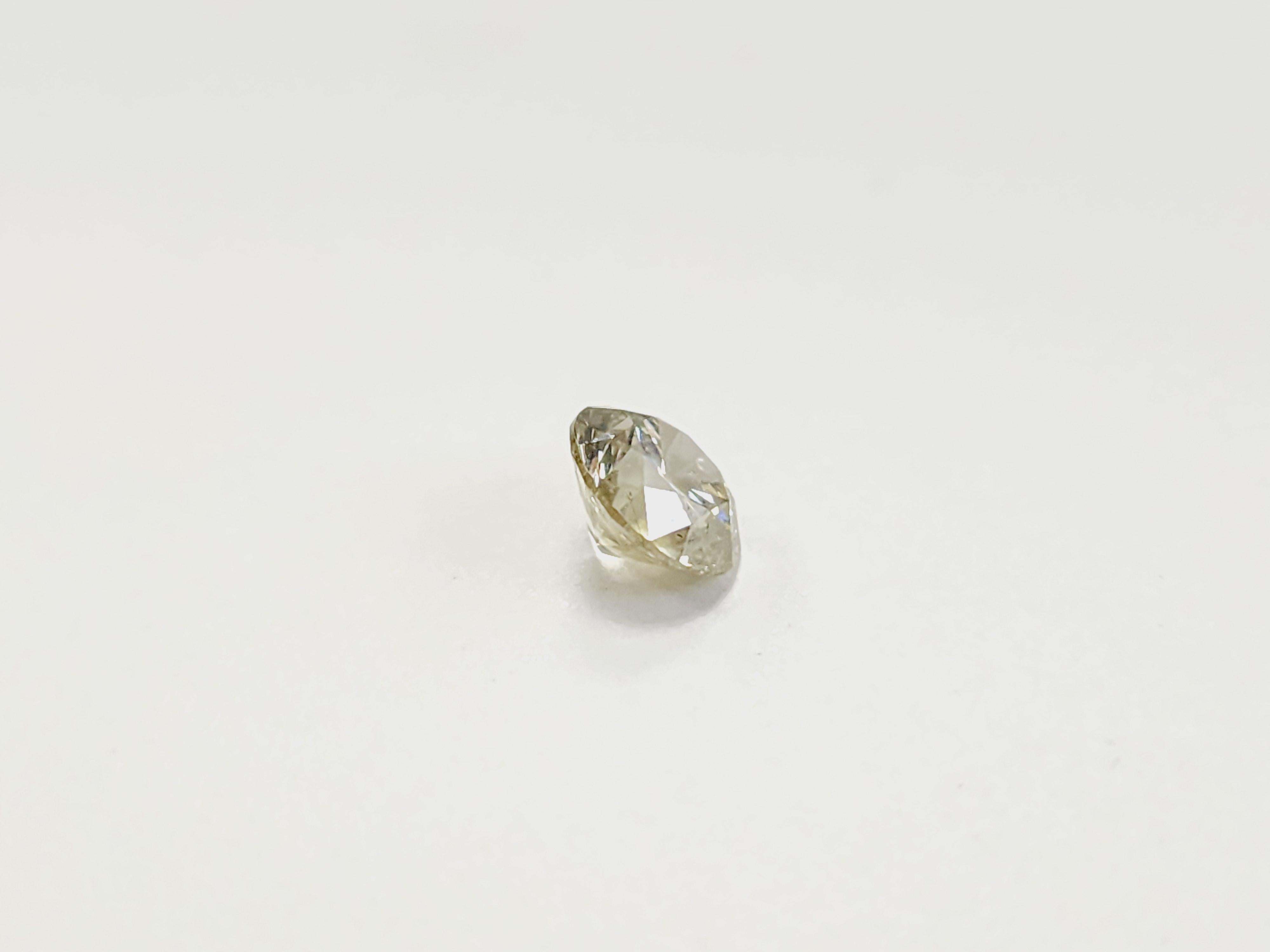 Diamant naturel rond jaune fantaisie de 1,07 carat certifié GIA en vente 2
