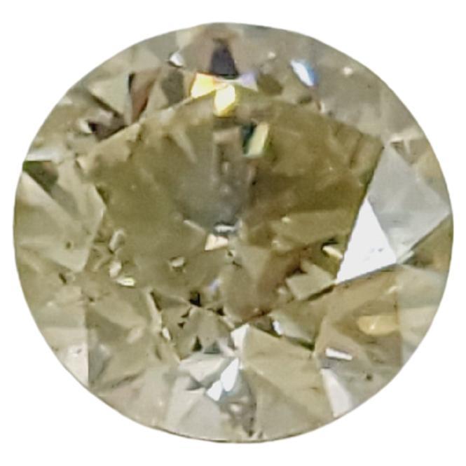CIERRE GIA 1,07 Quilates Diamante Redondo Amarillo Fantasía Natural