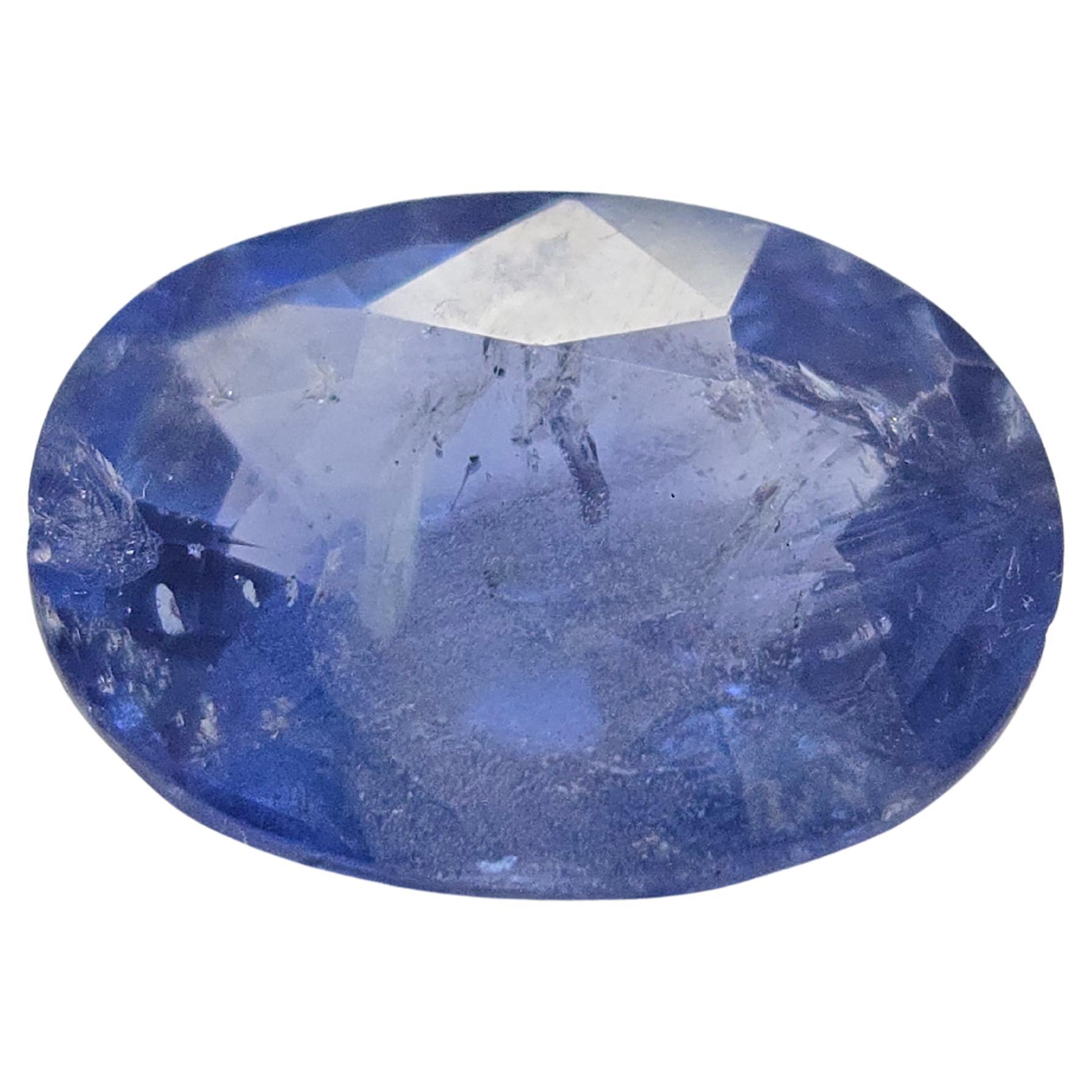 GIA 10.77 Carats Oval Shape Natural Blue Sapphire