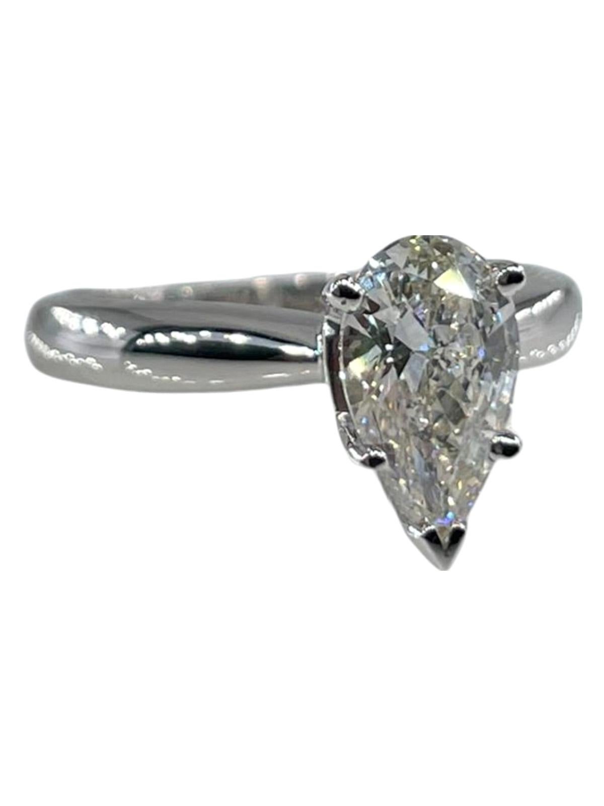 1.5 carat pear solitaire