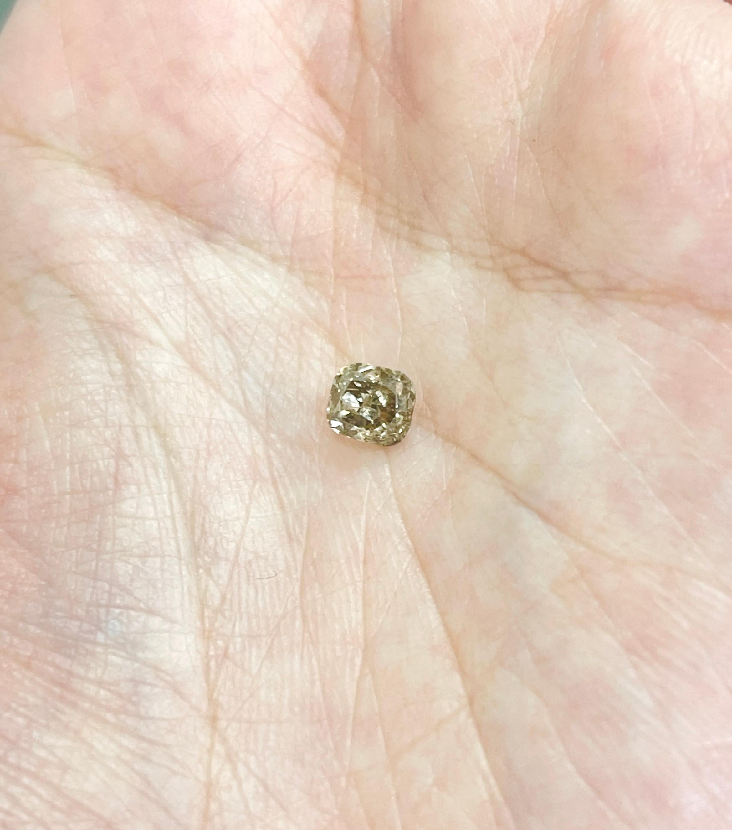 GIA 1.08 Carat Natural Fancy Dark Brown Cushion Loose Diamond (diamant libre de 1.08 carat) Neuf - En vente à Great Neck Plaza, NY