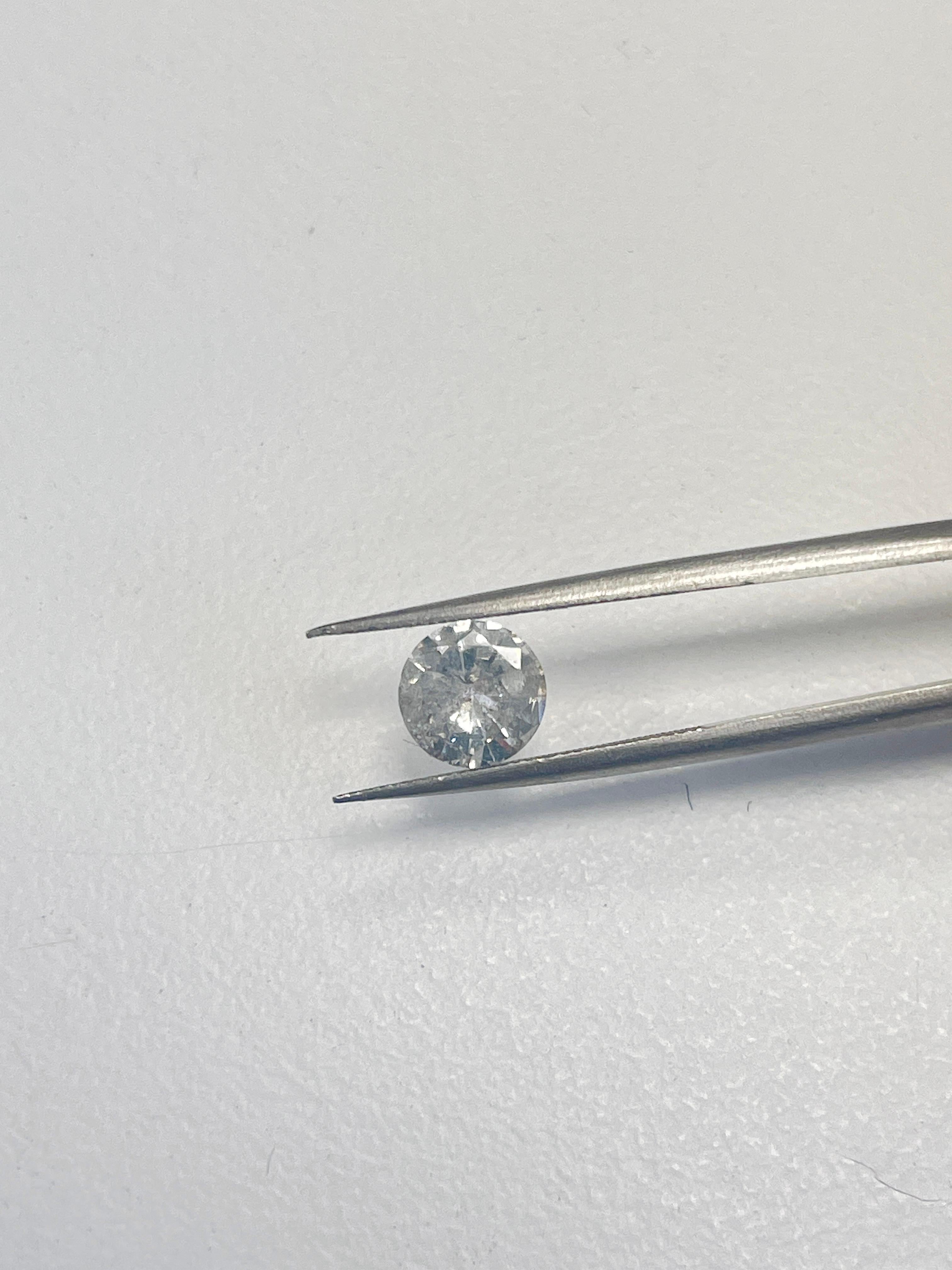 GIA 1.11 Carat Natural Gray Round Loose Diamond 1