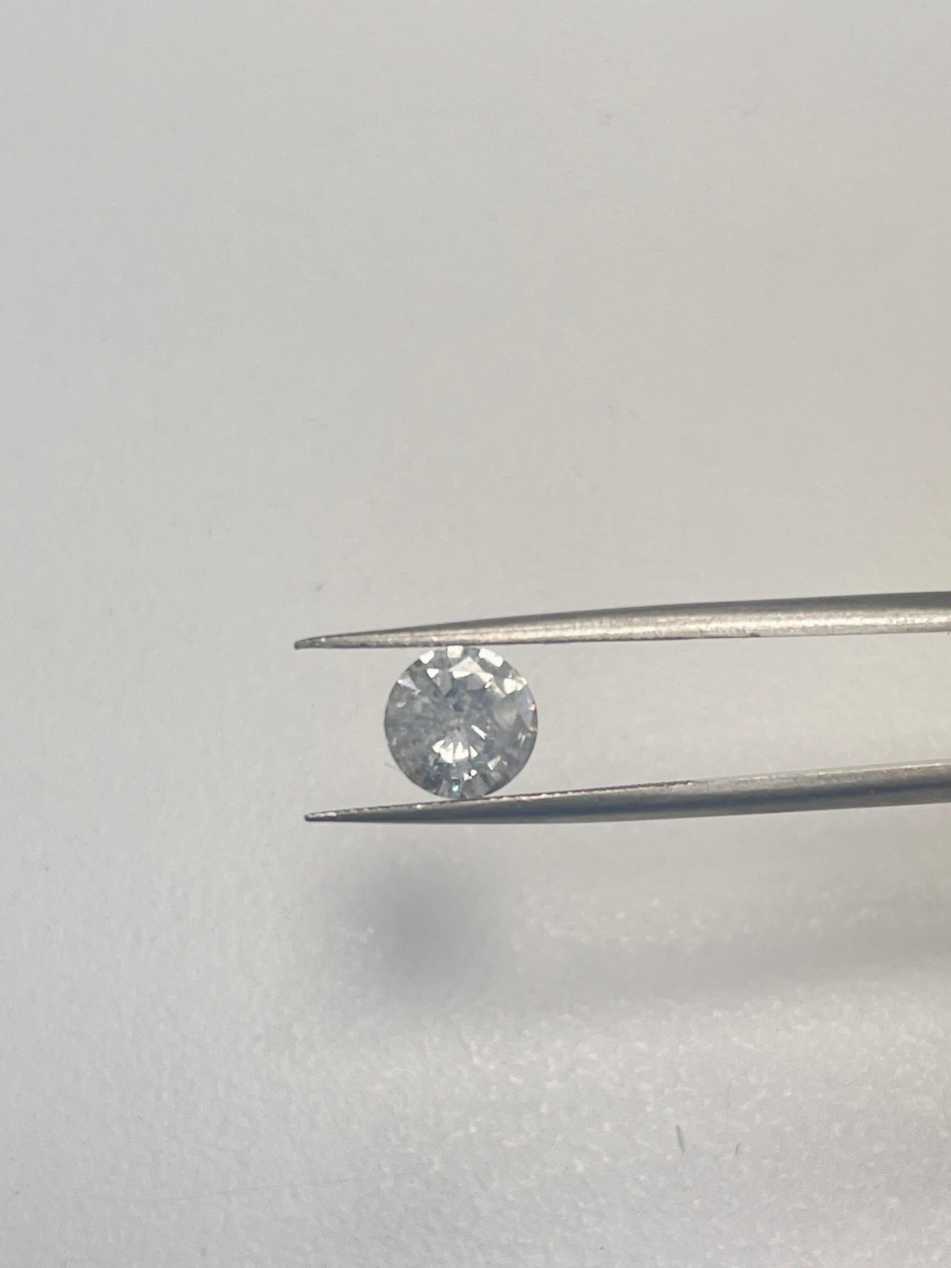GIA 1.11 Carat Natural Gray Round Loose Diamond For Sale 1