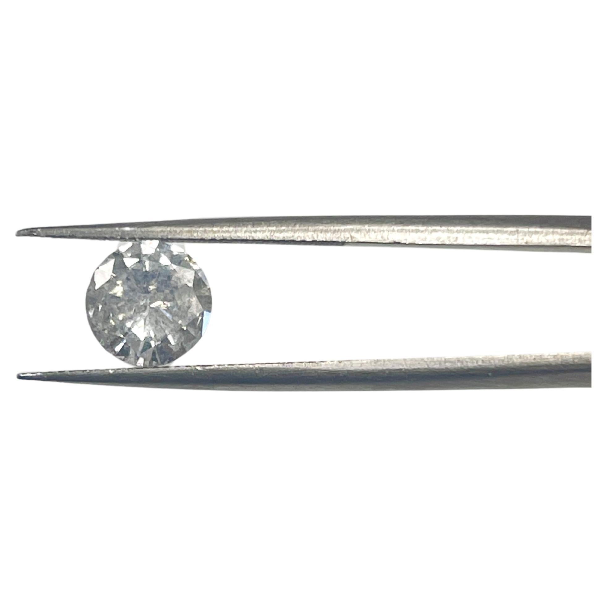 GIA 1.11 Carat Natural Gray Round Loose Diamond For Sale
