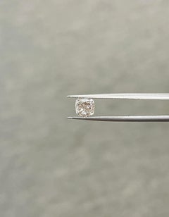 GIA 1.13 Carat Natural Very Light Brown Cushion Loose Diamond