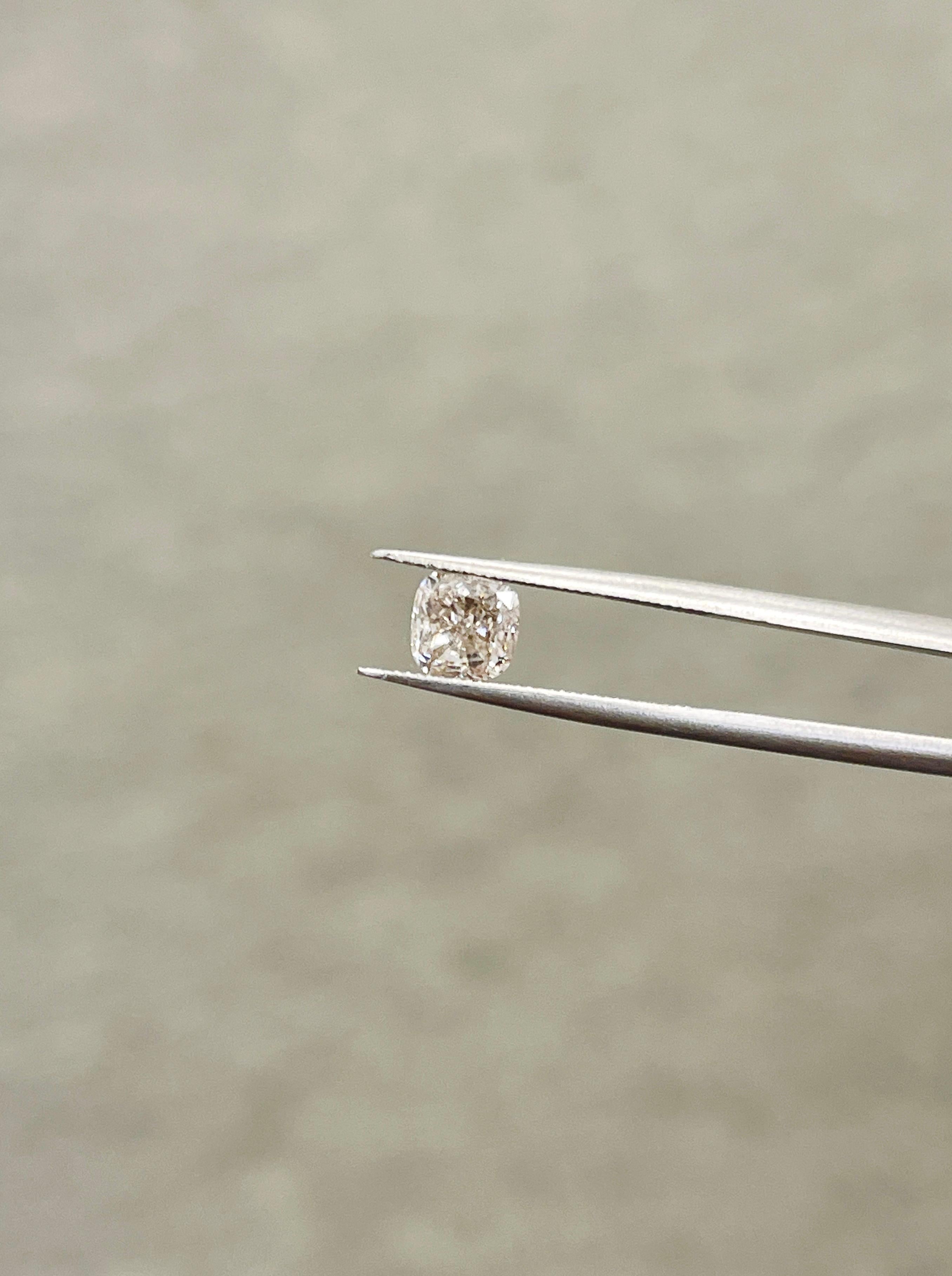 Cushion Cut HOLIDAY SALE GIA 1.13 Carat Natural Very Light Brown Cushion Loose Diamond For Sale