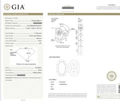 GIA 11,38ct Oval Fancy Light Yellow Diamond Anello con 3 pietre in platino 18K