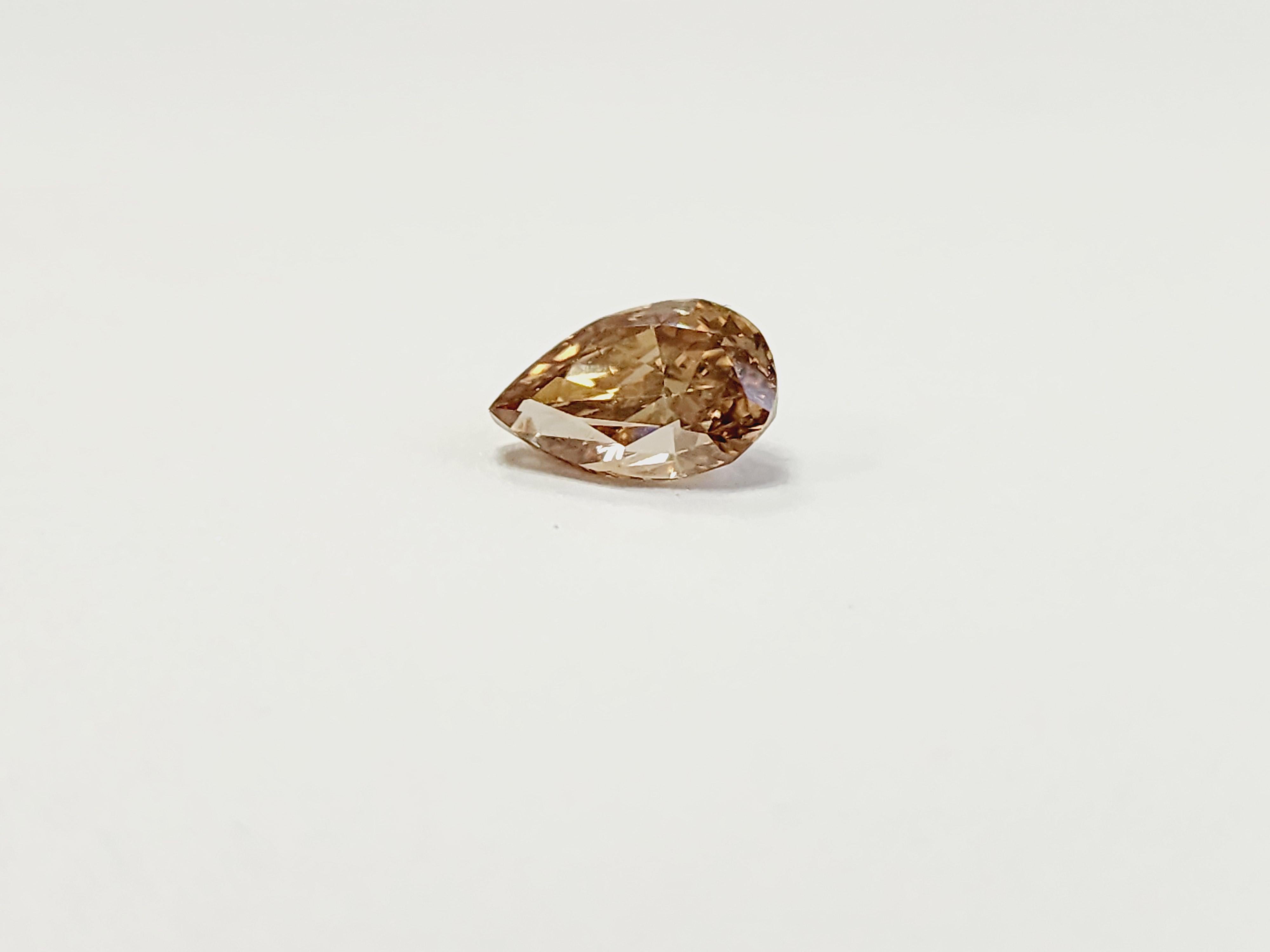 Pear Cut CLOSE OUT GIA 1.14 Carat Pear Shape Fancy Brown Natural Diamond