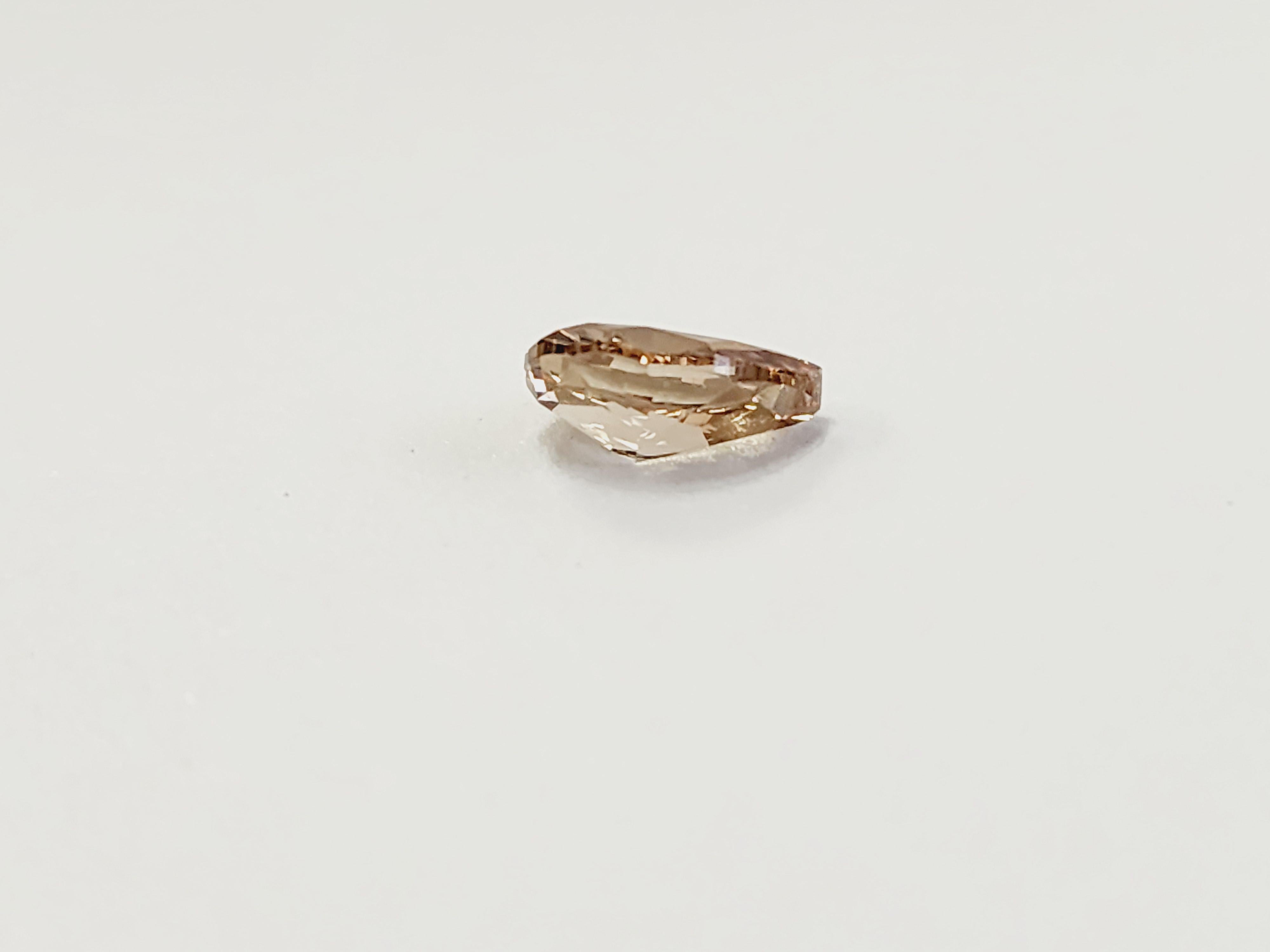 CLOSE OUT GIA 1.14 Carat Pear Shape Fancy Brown Natural Diamond 4
