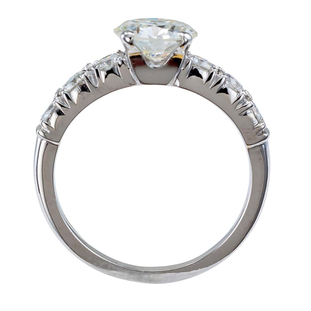 GIA 1,19 Karat Diamant-Platin-Verlobungsring Damen