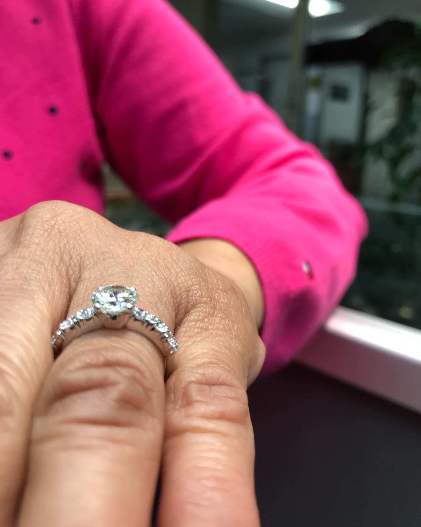 Women's GIA 1.19 Carat Diamond Platinum Engagement Ring