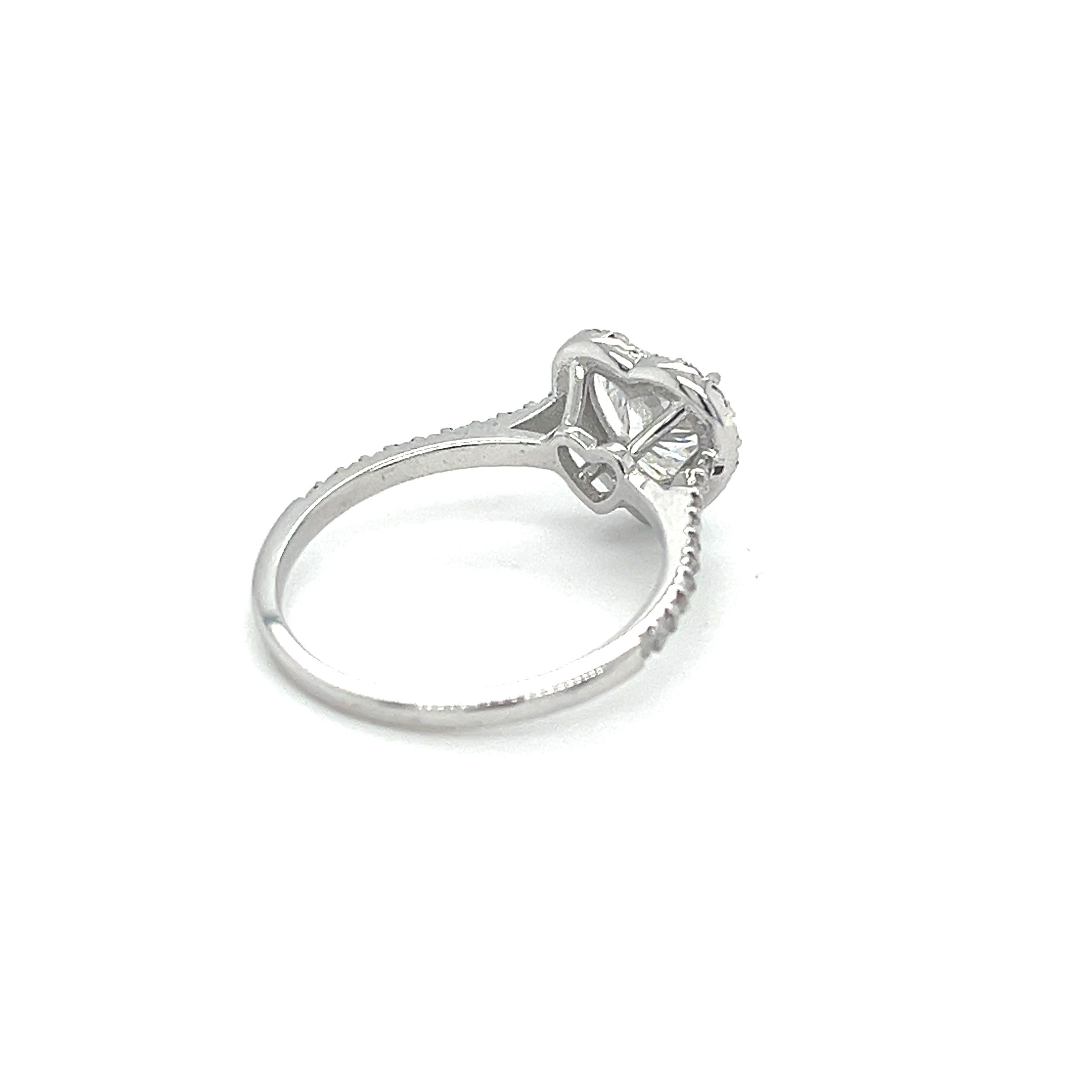 Bague en forme de cœur de 1,19 carat certifiée GIA, 18 carats en vente 1