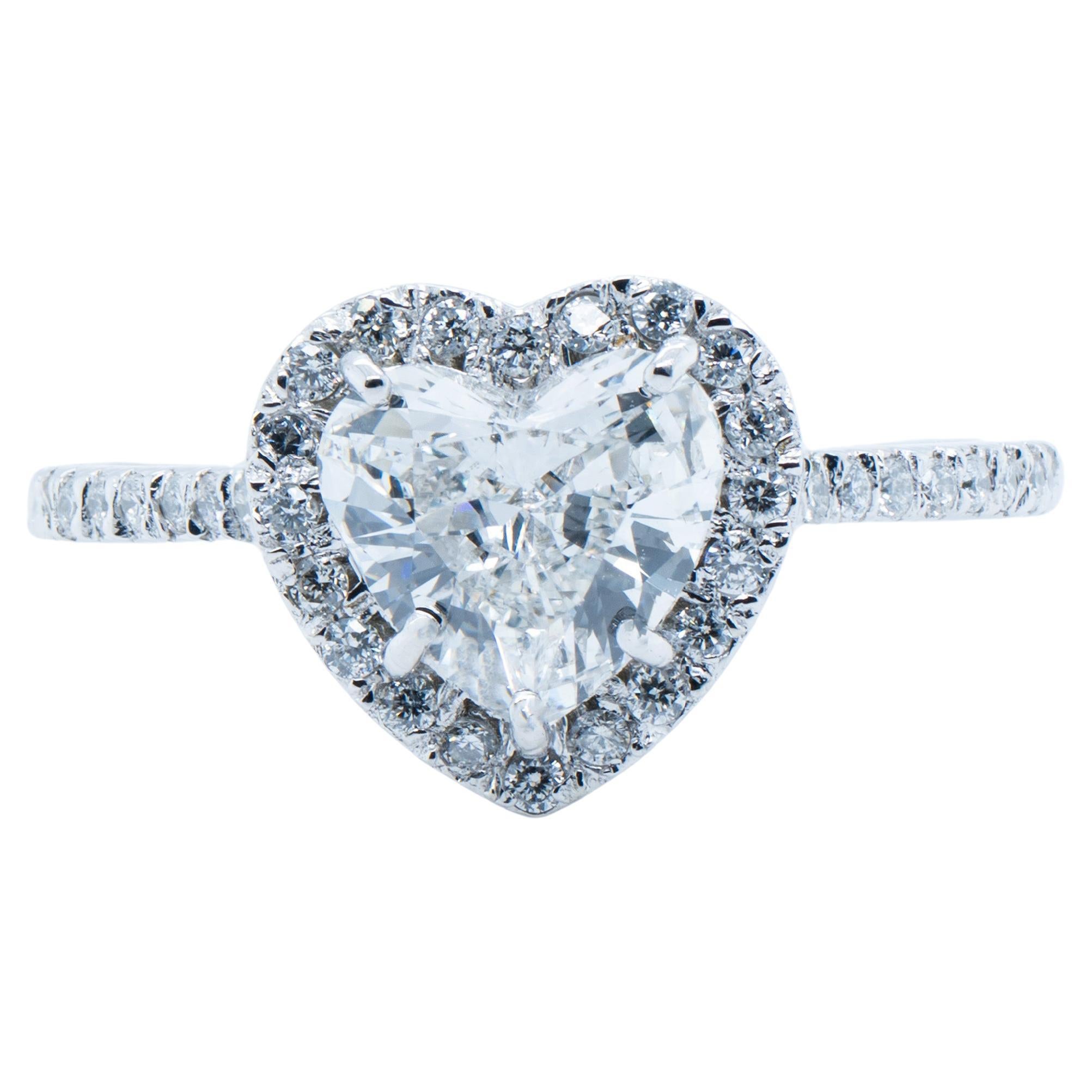 GIA 1.19ct Heart-Shaped Diamond Ring 18kt