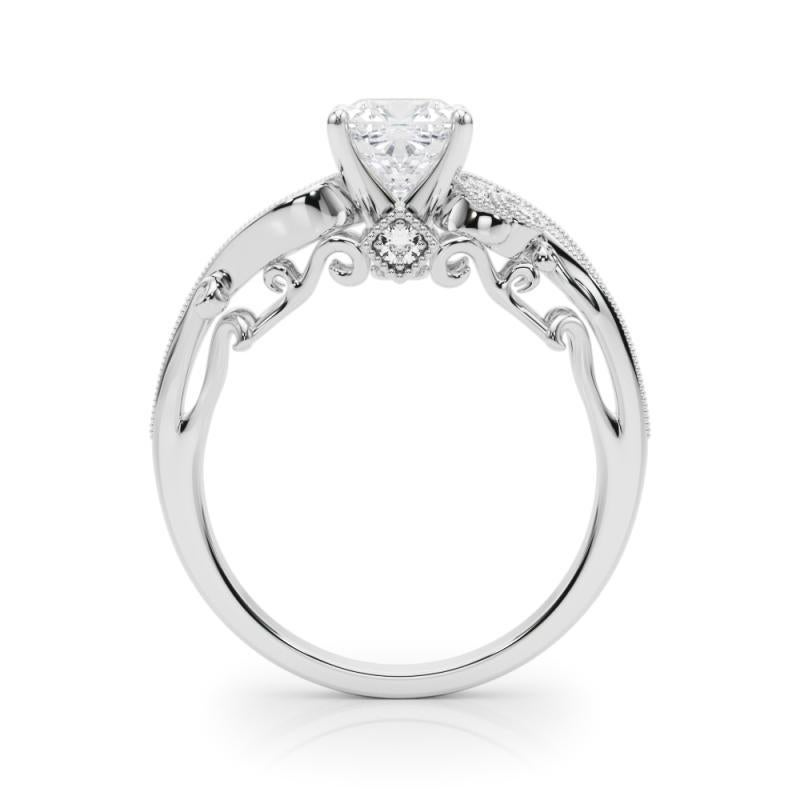 GIA 1.2 Karat Cushion-Dreistein-Bypass in geschwungener Form  Diamantring im Zustand „Neu“ im Angebot in New York, NY