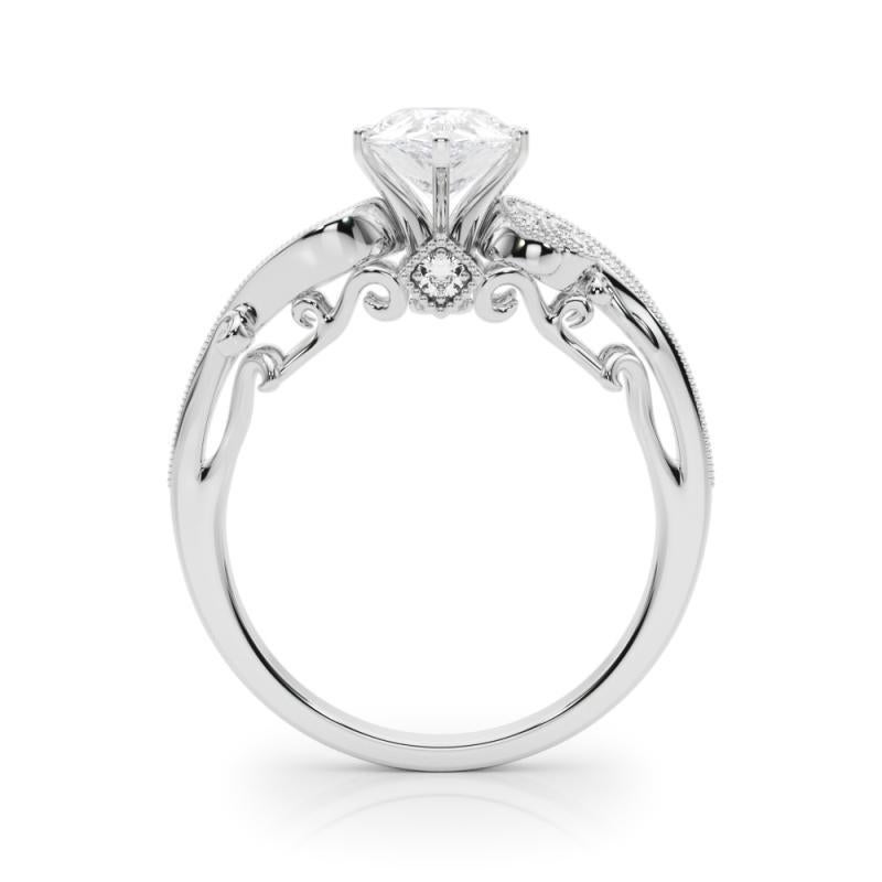 GIA 1.2 Carat Pear Three-Stone Curved Bypass  Diamond Ring Neuf - En vente à New York, NY