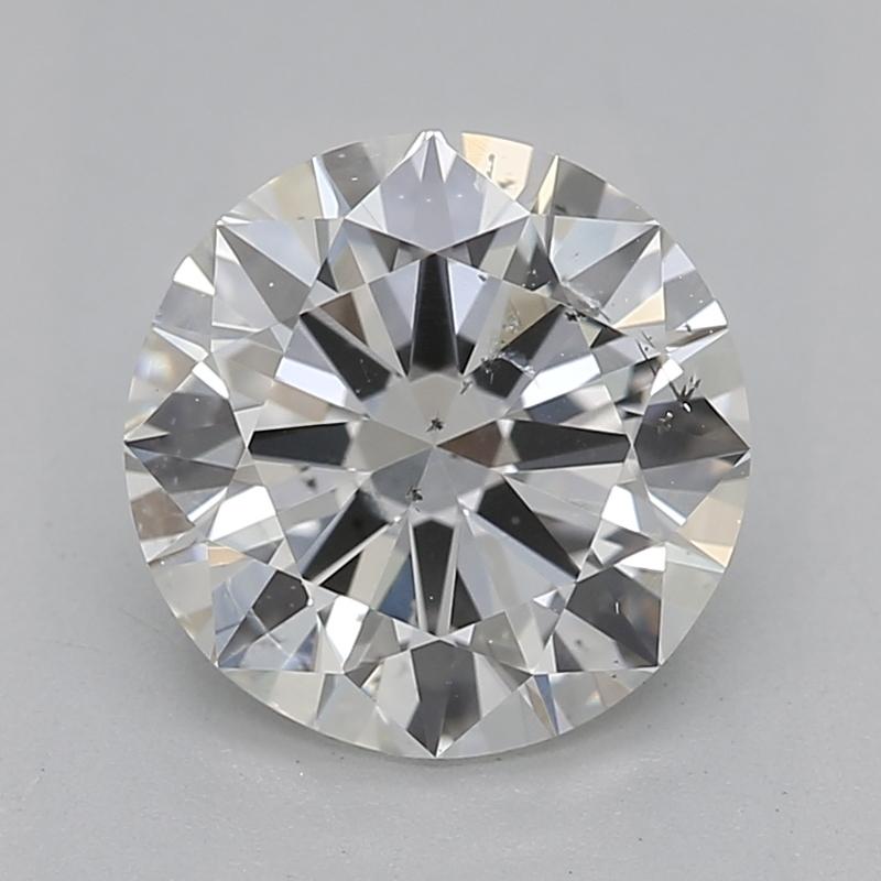 Elevate your jewelry collection with this captivating diamond ring, an extraordinary piece that distinguishes itself through its elegant raised shoulders and cathedral-style design. At its center, a stunning round diamond weighing 1.2 captivates
