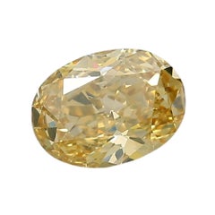GIA 1.20 Carat Fancy Brownish Orangy Yellow Oval Cut VS2 Natural Loose Diamond