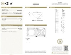 GIA 1.20 carat Princess Cut Diamond J-SI1 in 18k White Gold Diamond Ring