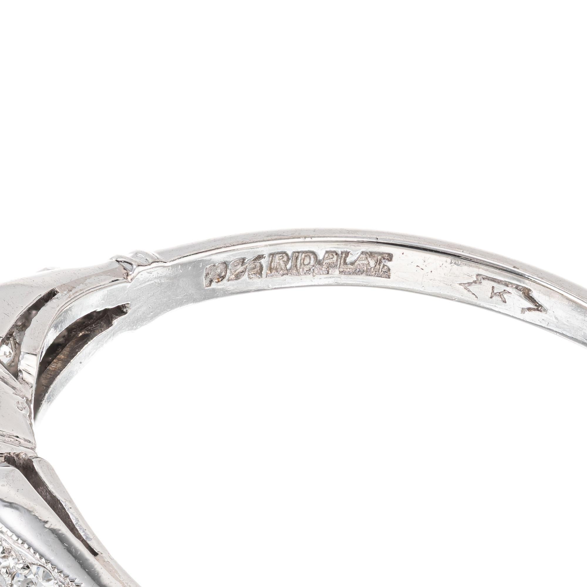 GIA 1.20 Carat Montana Sapphire Diamond Platinum Engagement Ring For Sale 1