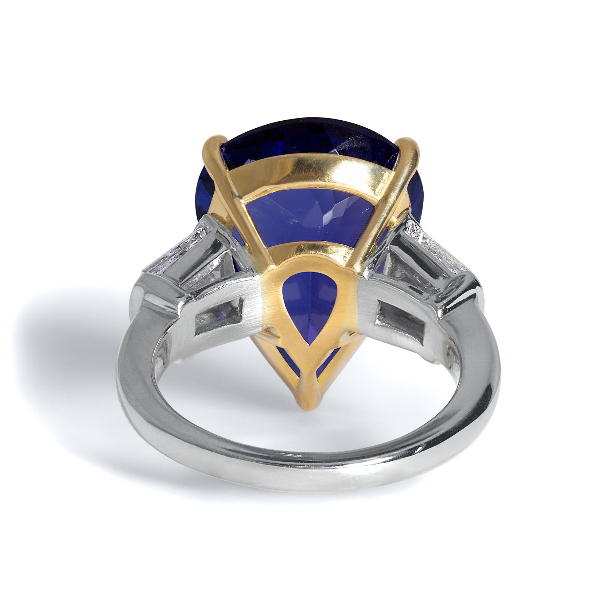 pear tanzanite ring