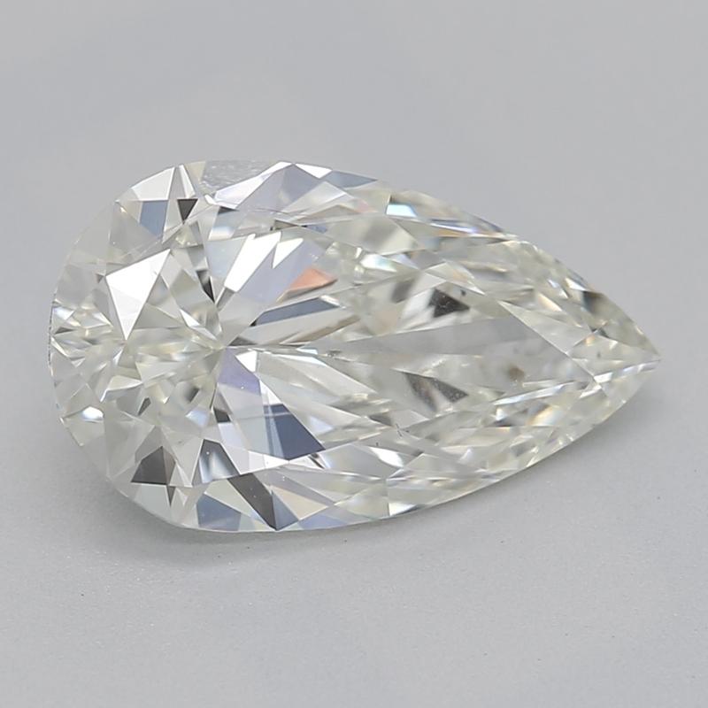 Dieser atemberaubende, in New York handgefertigte Diamantring besticht durch einen GIA-zertifizierten Mittelstein aus birnenförmigen Diamanten mit einem Gewicht von 1,20 und den Einstufungen J und VS1. Die Brillanz und das Feuer des Mittelsteins