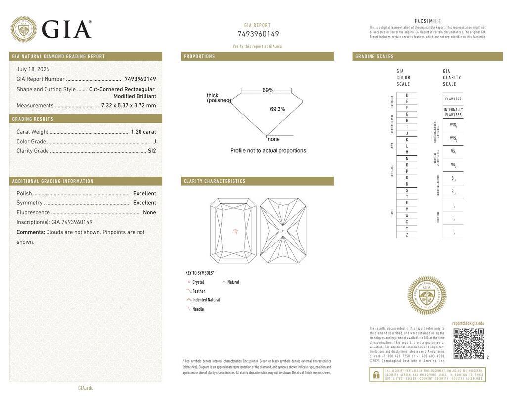 Contemporain GIA 1.20ct Radiant Snowflake Cluster Split Shank  Bague en diamant en vente