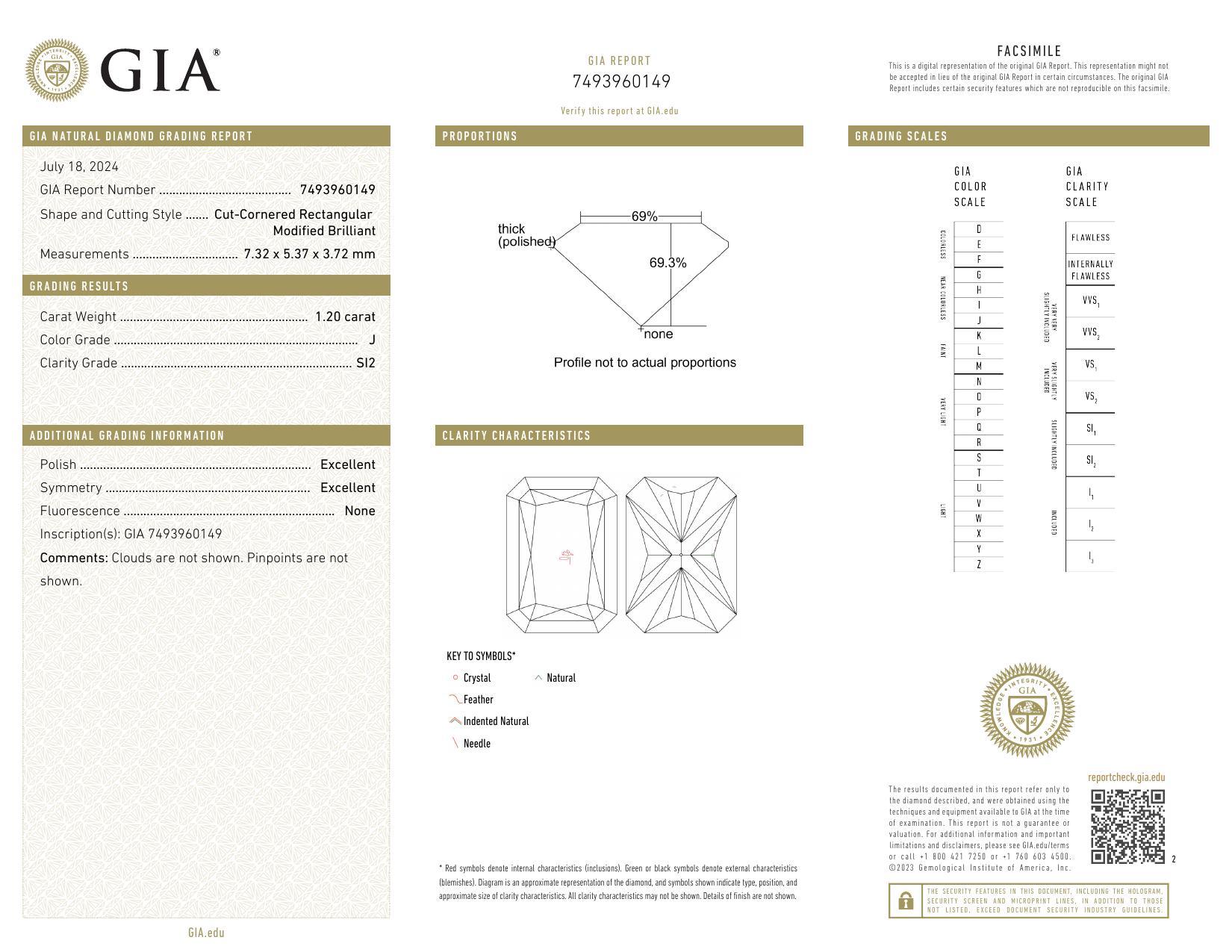 Taglio radiant GIA 1,20ct Radiant Vintage Three-Stone Heart & Vine Anello con diamanti in oro giallo 18K in vendita
