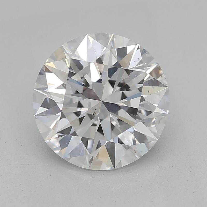Fabriquée à la main à New York, cette élégante bague en diamant est ornée d'un superbe diamant rond en son centre, d'un poids impressionnant de 1,20. Classée F et SI1 , cette bague rayonne d'une brillance et d'un feu exceptionnels, ce qui en fait