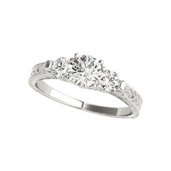 GIA 1,20ct Tondo Vintage Infinity a Tre Pietre  Anello con diamante