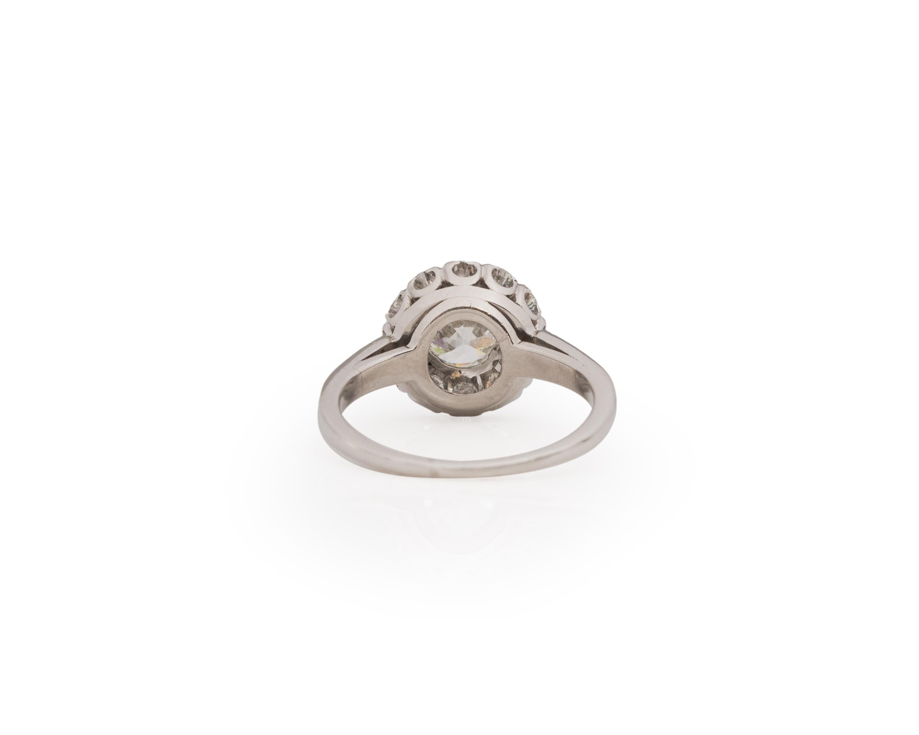 GIA 1.21 Carat Art Deco Diamond Platinum Engagement Ring In Good Condition For Sale In Atlanta, GA