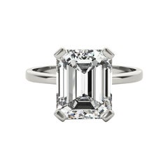 GIA 1,21 Karat Smaragd Solitär Korb 4-Kreuz Diamantring 18K Weißgold