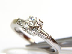 GIA 1.21 Carat European Cut Diamond Ring F/VS2 Platinum*