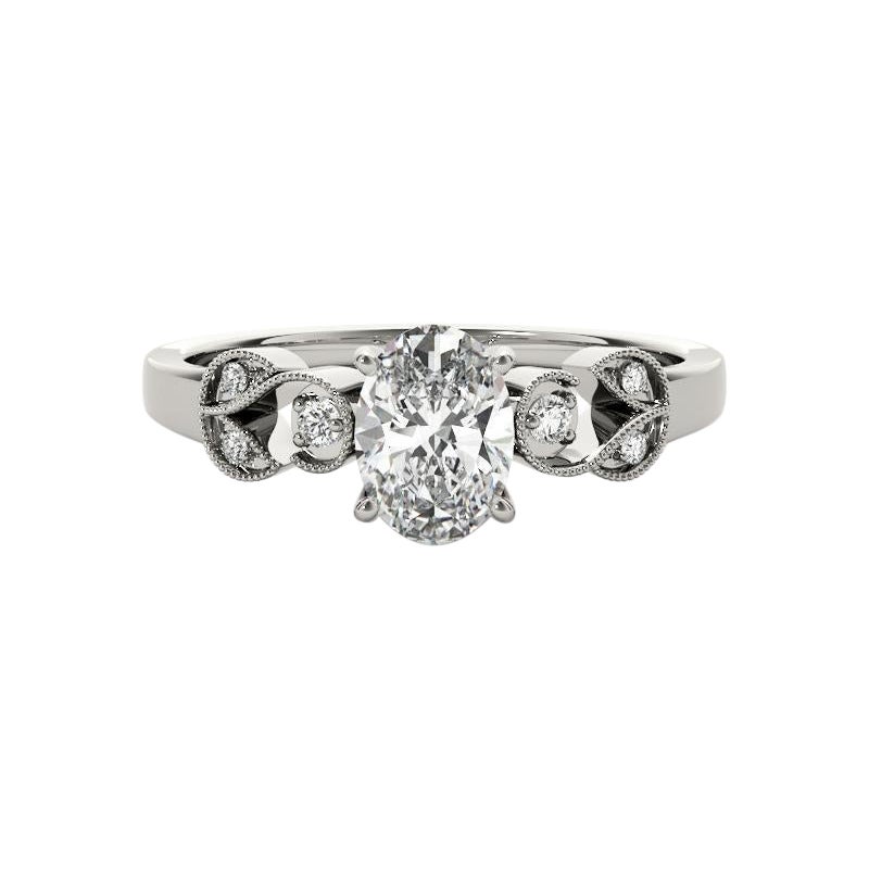 GIA 1.21 Karat Oval Formal Garden Leaf Trellis  Diamantring